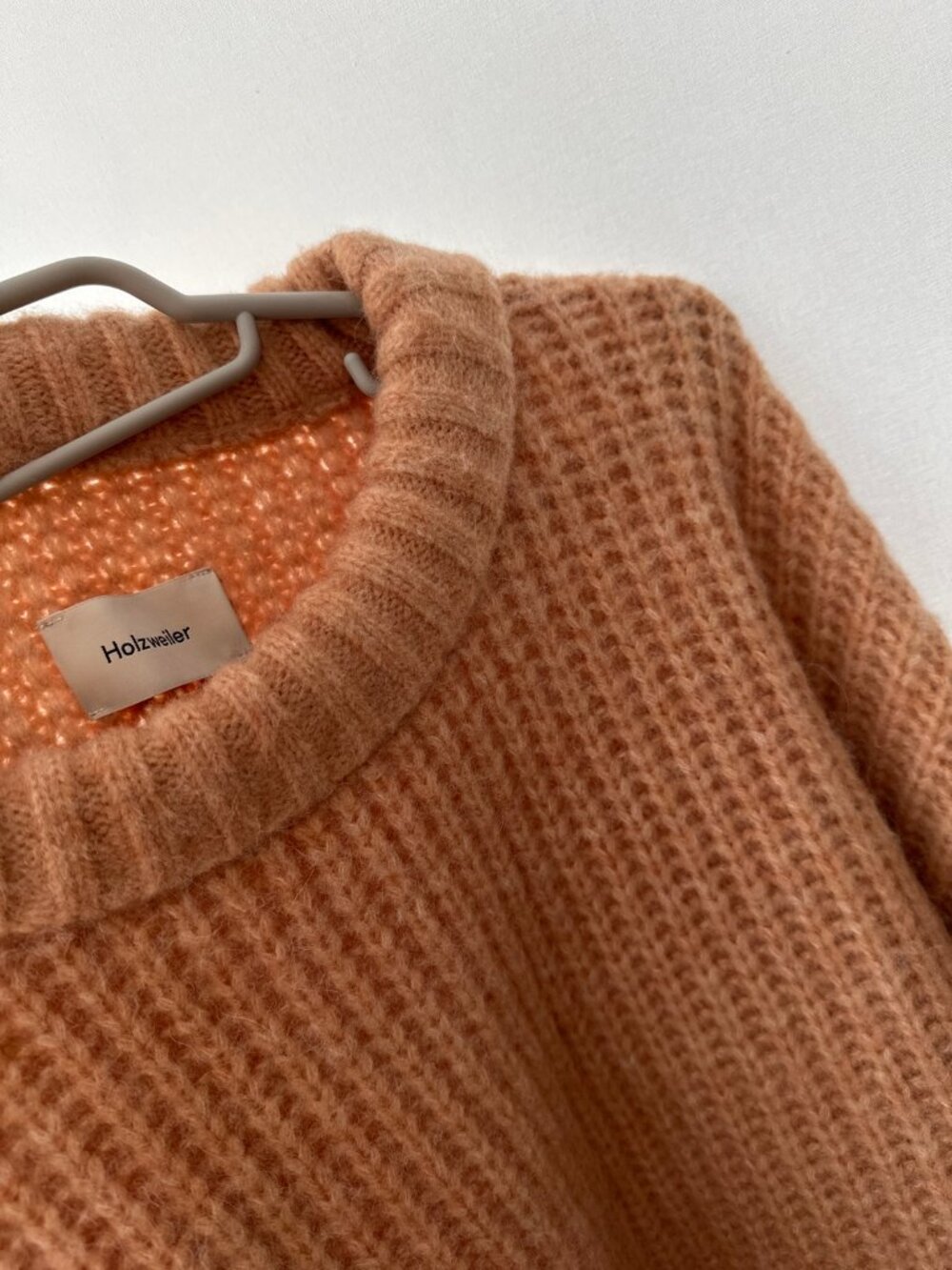 Holzweiler Selje Knit Sweater, Peach, Size XL